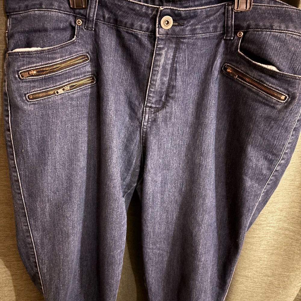 Roz & Ali Dark Blue Skinny Jeans - Picture 2 of 3